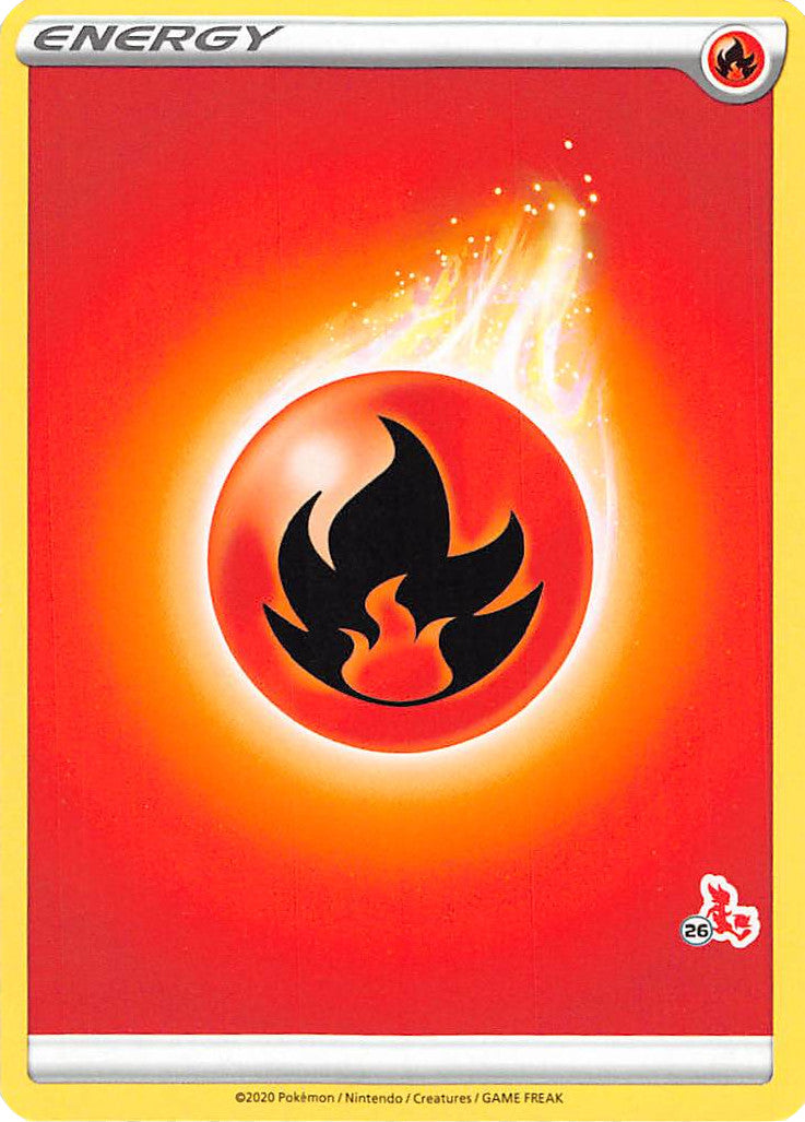 Fire Energy (Cinderace Stamp #26) [Battle Academy 2022] | Arkham Games and Comics