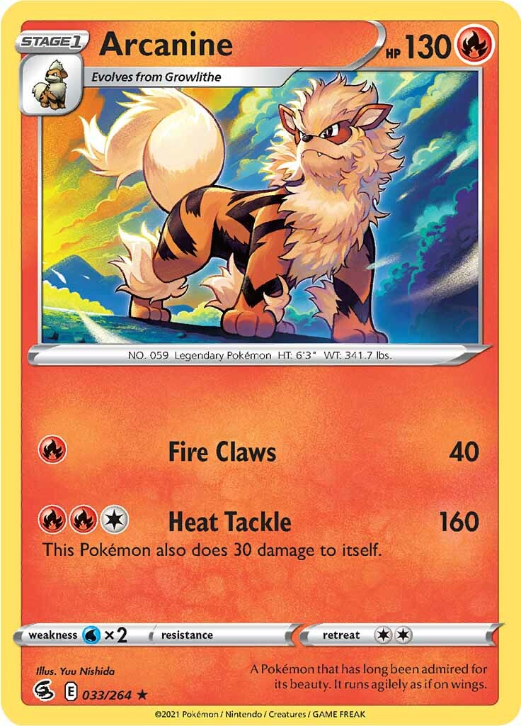 Arcanine (033/264) [Sword & Shield: Fusion Strike] | Arkham Games and Comics