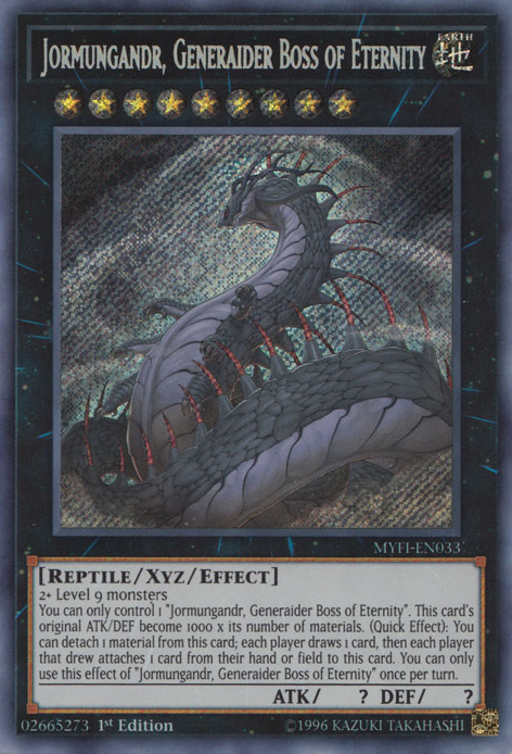 Jormungandr, Generaider Boss of Eternity [MYFI-EN033] Secret Rare | Arkham Games and Comics