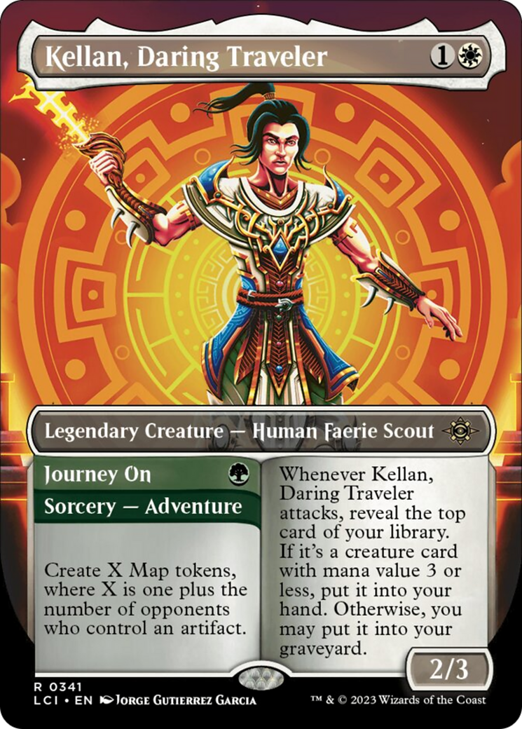 Kellan, Daring Traveler (Borderless) [The Lost Caverns of Ixalan] | Arkham Games and Comics