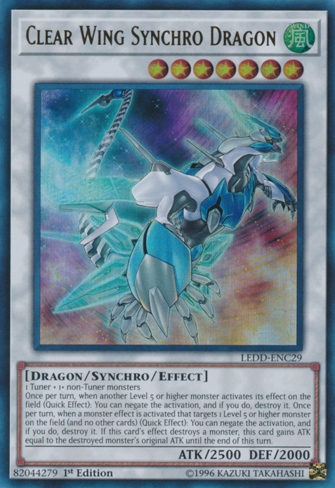 Clear Wing Synchro Dragon [LEDD-ENC29] Ultra Rare | Arkham Games and Comics