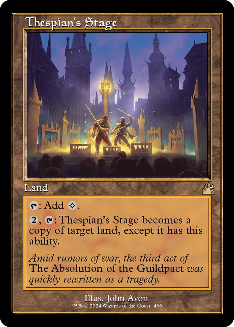 Thespian's Stage (Retro Frame) [Ravnica Remastered] | Arkham Games and Comics