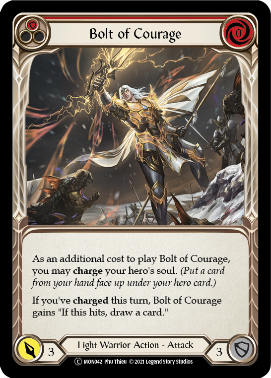 Bolt of Courage (Red) [U-MON042] (Monarch Unlimited)  Unlimited Normal | Arkham Games and Comics