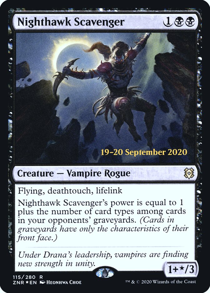 Nighthawk Scavenger  [Zendikar Rising Prerelease Promos] | Arkham Games and Comics