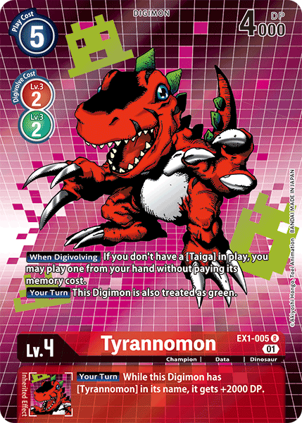 Tyrannomon [EX1-005] (Alternate Art) [Classic Collection] | Arkham Games and Comics
