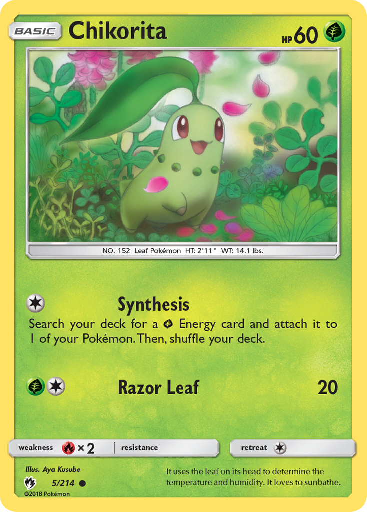 Chikorita (5/214) [Sun & Moon: Lost Thunder] | Arkham Games and Comics