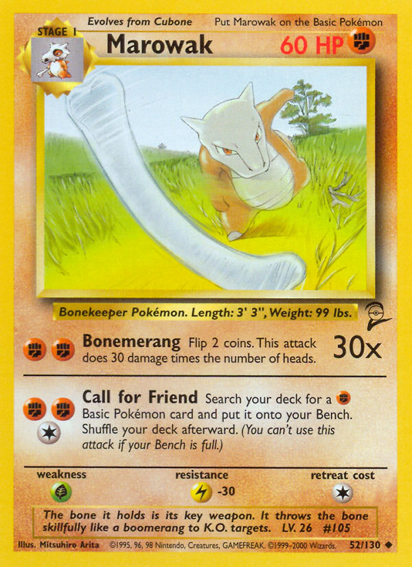 Marowak (52/130) [Base Set 2] | Arkham Games and Comics