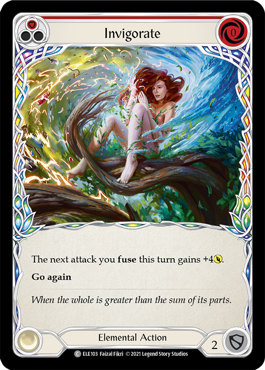 Invigorate (Red) [ELE103] (Tales of Aria)  1st Edition Rainbow Foil | Arkham Games and Comics