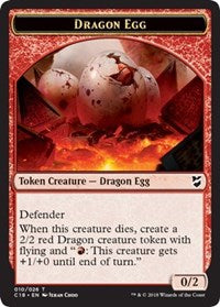 Dragon Egg // Dragon Double-sided Token [Commander 2018 Tokens] | Arkham Games and Comics