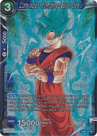 Comrades Combined Son Goku (Foil) (EX01-01) [Mighty Heroes] | Arkham Games and Comics