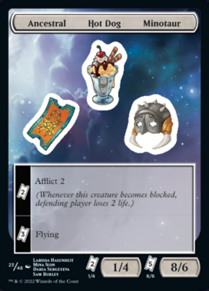 Ancestral Hot Dog Minotaur [Unfinity Stickers] | Arkham Games and Comics