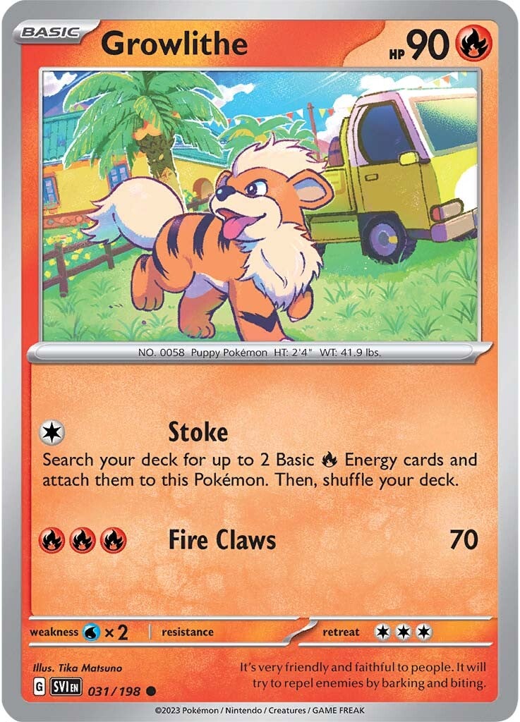 Growlithe (031/198) [Scarlet & Violet: Base Set] | Arkham Games and Comics