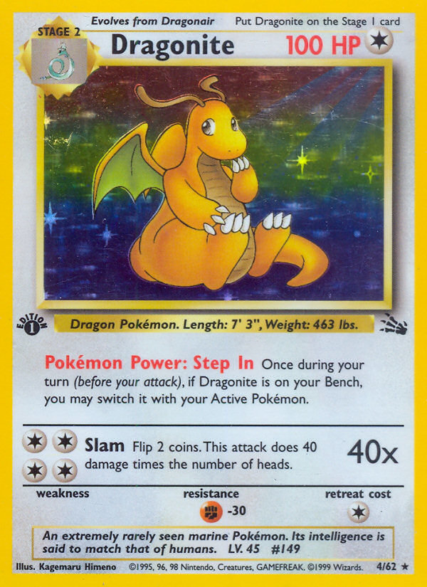 Dragonite (4/62) [Fossil 1st Edition] | Arkham Games and Comics