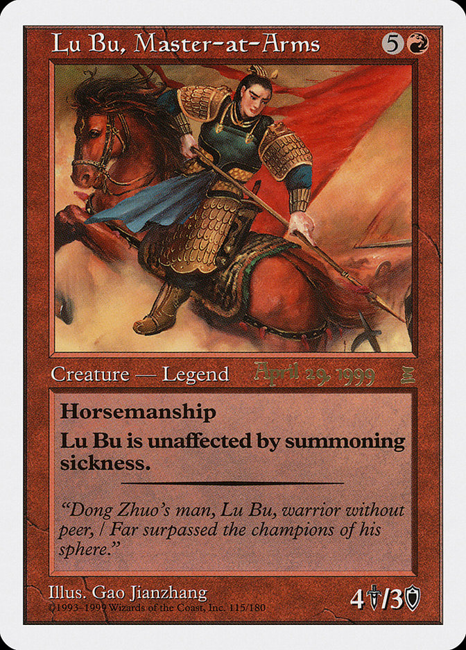 Lu Bu, Master-at-Arms (April 29, 1999) [Portal Three Kingdoms Promos] | Arkham Games and Comics