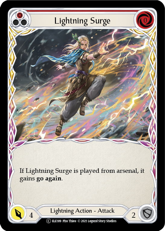 Lightning Surge (Red) [U-ELE189] (Tales of Aria Unlimited)  Unlimited Rainbow Foil | Arkham Games and Comics