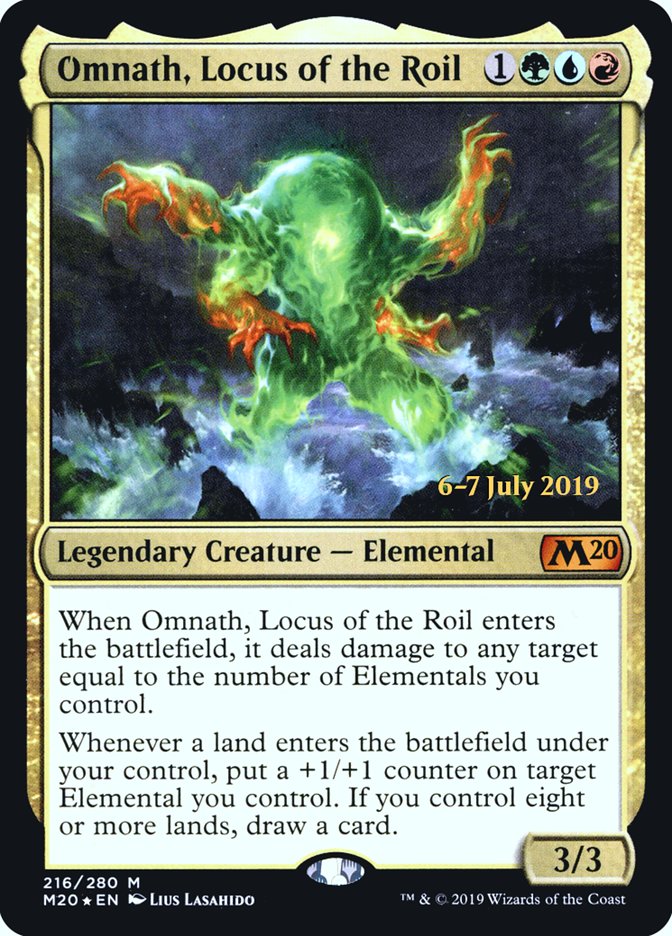 Omnath, Locus of the Roil  [Core Set 2020 Prerelease Promos] | Arkham Games and Comics