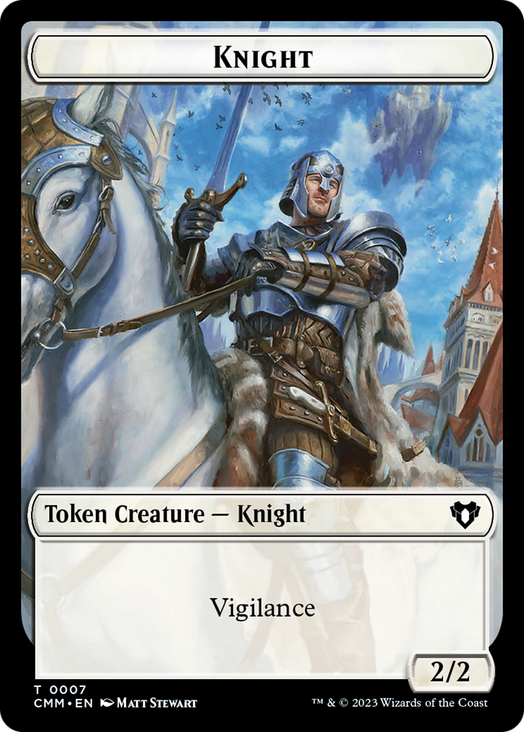 Eldrazi // Knight Double-Sided Token [Commander Masters Tokens] | Arkham Games and Comics