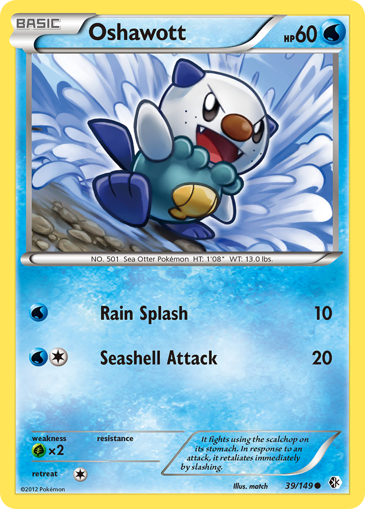 Oshawott (39/149) [Black & White: Boundaries Crossed] | Arkham Games and Comics