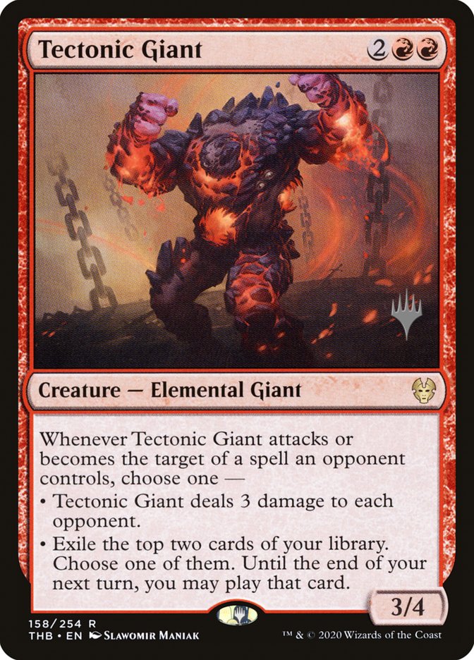 Tectonic Giant (Promo Pack) [Theros Beyond Death Promos] | Arkham Games and Comics