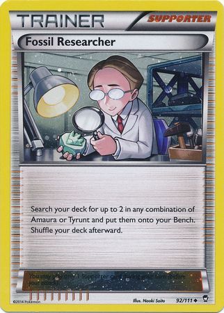 Fossil Researcher (92/111) (Cosmos Holo) [XY: Furious Fists] | Arkham Games and Comics