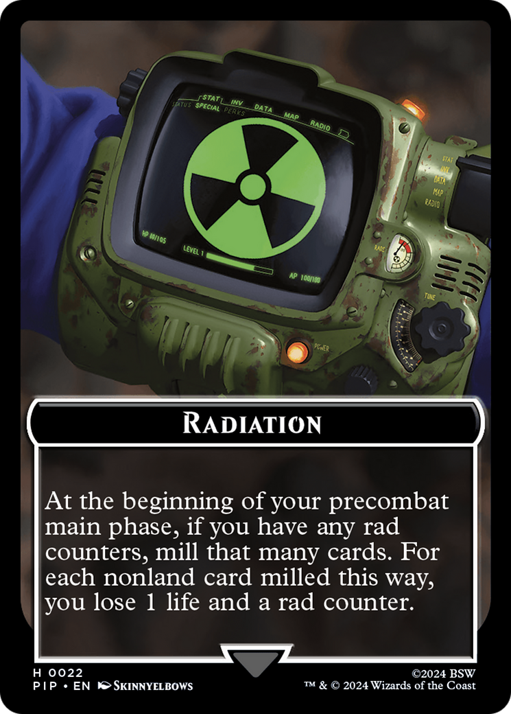 Radiation // Alien Double-Sided Token [Fallout Tokens] | Arkham Games and Comics