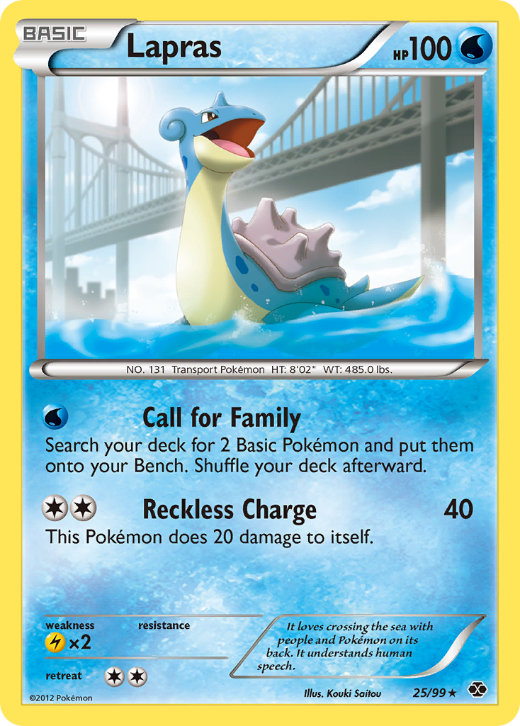 Lapras (25/99) [Black & White: Next Destinies] | Arkham Games and Comics