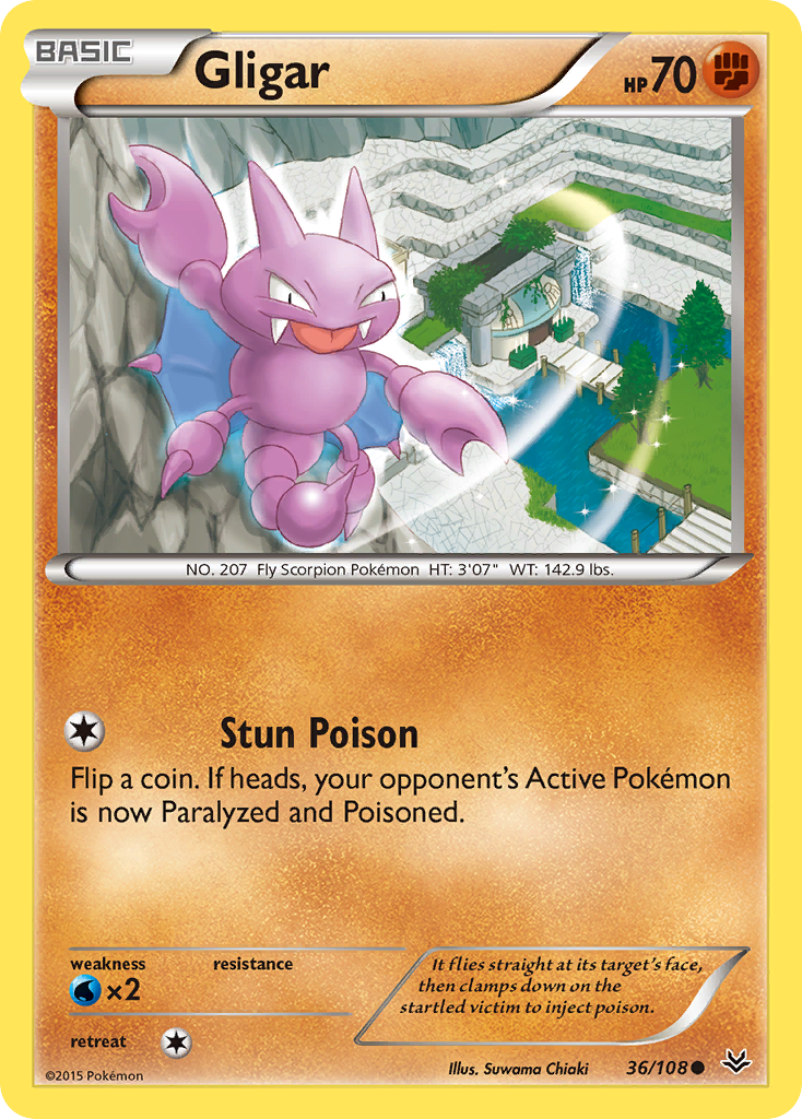 Gligar (36/108) [XY: Roaring Skies] | Arkham Games and Comics