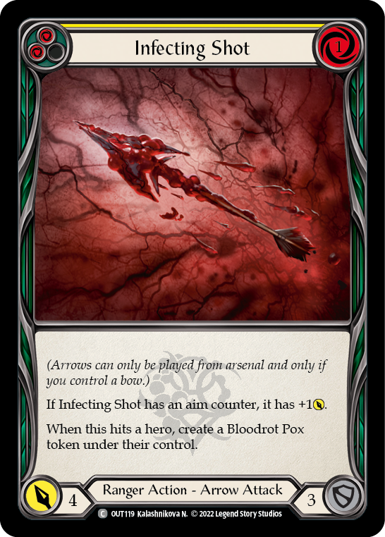 Infecting Shot (Yellow) [OUT119] (Outsiders)  Rainbow Foil | Arkham Games and Comics