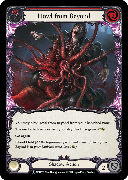 Howl from Beyond (Red) [U-MON200-RF] (Monarch Unlimited)  Unlimited Rainbow Foil | Arkham Games and Comics