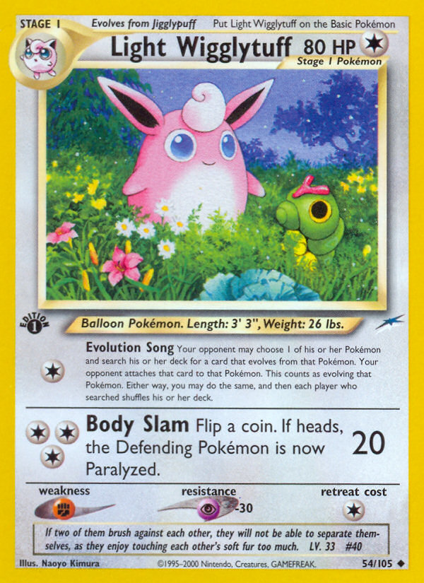 Light Wigglytuff (54/105) [Neo Destiny 1st Edition] | Arkham Games and Comics