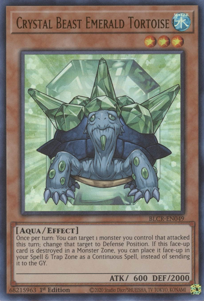 Crystal Beast Emerald Tortoise [BLCR-EN049] Ultra Rare | Arkham Games and Comics