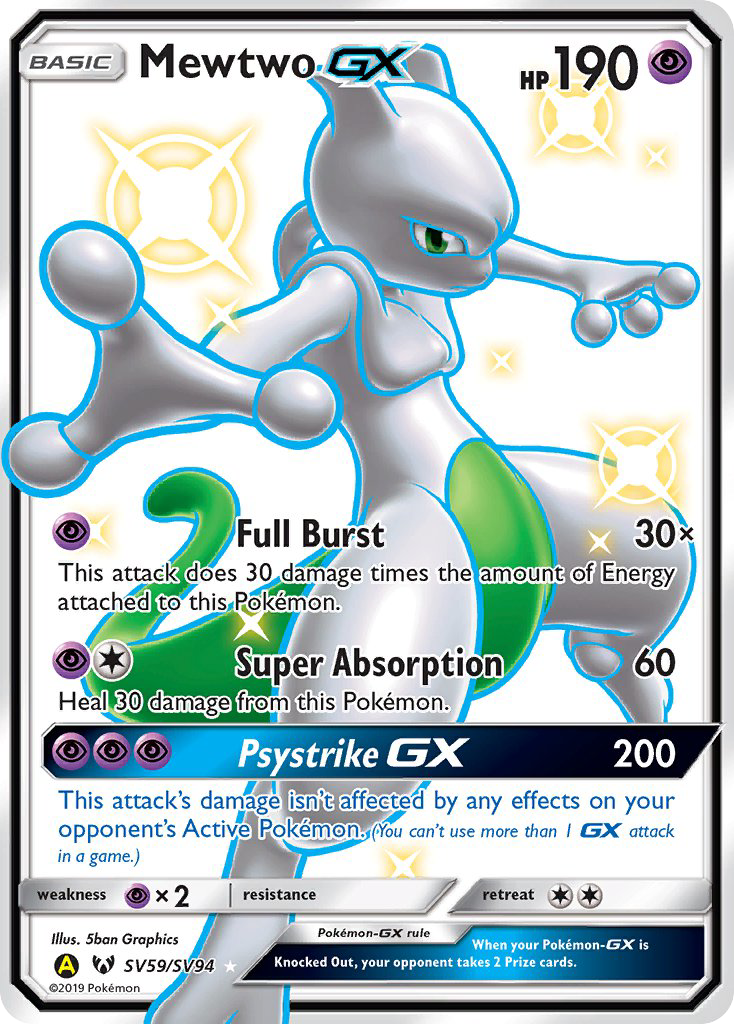 Mewtwo GX (SV59/SV94) [Sun & Moon: Hidden Fates - Shiny Vault] | Arkham Games and Comics