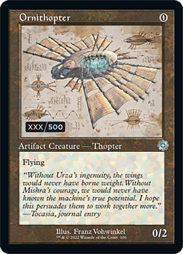 Ornithopter (Retro Schematic) (Serial Numbered) [The Brothers' War Retro Artifacts] | Arkham Games and Comics