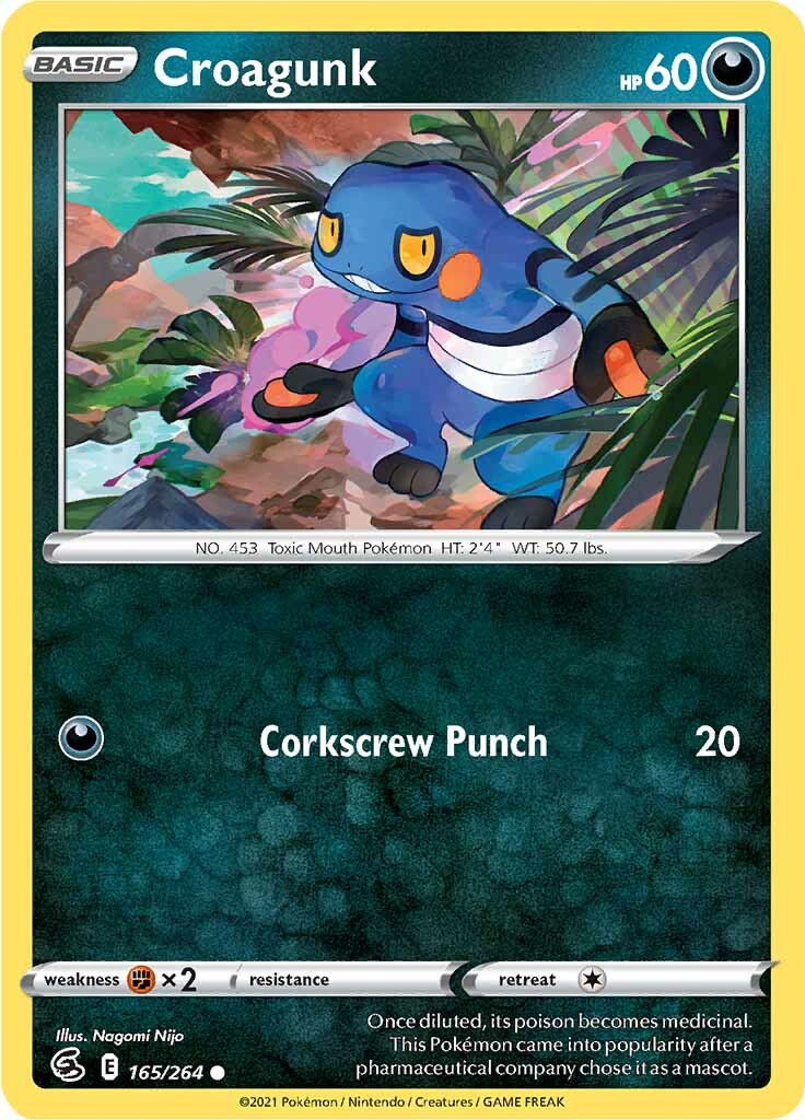 Croagunk (165/264) [Sword & Shield: Fusion Strike] | Arkham Games and Comics