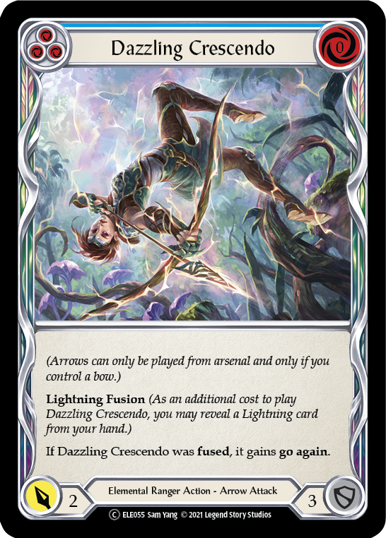 Dazzling Crescendo (Blue) [U-ELE055] (Tales of Aria Unlimited)  Unlimited Rainbow Foil | Arkham Games and Comics