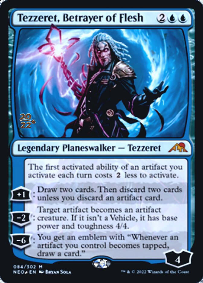 Tezzeret, Betrayer of Flesh [Kamigawa: Neon Dynasty Prerelease Promos] | Arkham Games and Comics