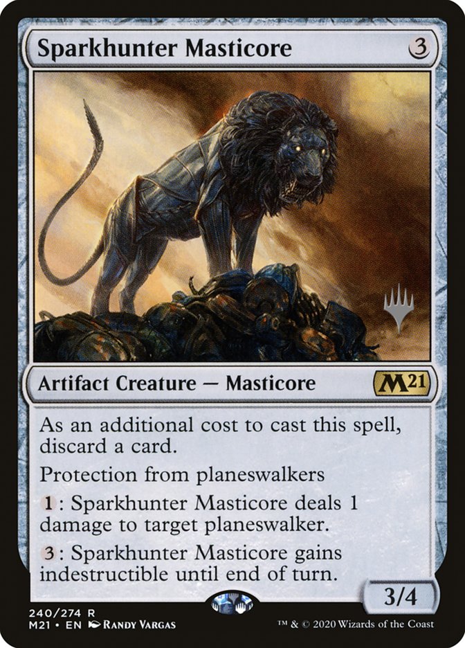 Sparkhunter Masticore (Promo Pack) [Core Set 2021 Promos] | Arkham Games and Comics