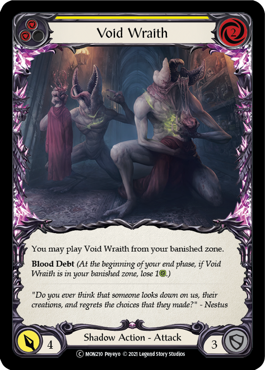 Void Wraith (Yellow) [U-MON210-RF] (Monarch Unlimited)  Unlimited Rainbow Foil | Arkham Games and Comics