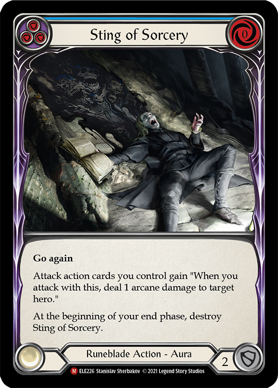 Sting of Sorcery [ELE226] (Tales of Aria)  1st Edition Rainbow Foil | Arkham Games and Comics