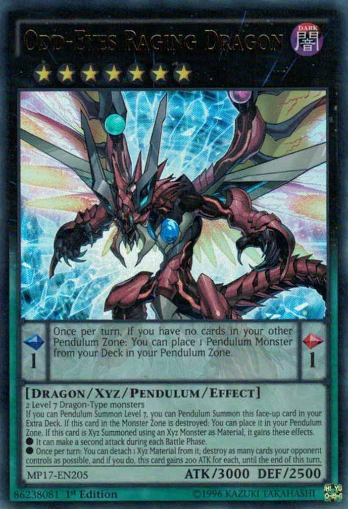 Odd-Eyes Raging Dragon [MP17-EN205] Ultra Rare | Arkham Games and Comics