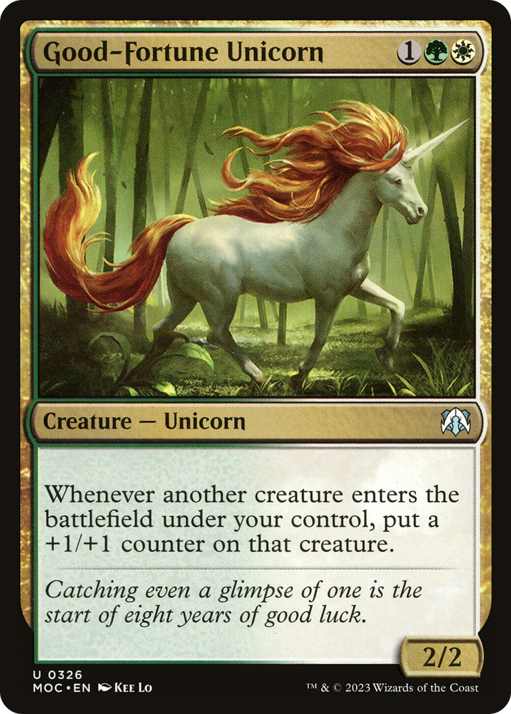 Good-Fortune Unicorn [March of the Machine Commander] | Arkham Games and Comics