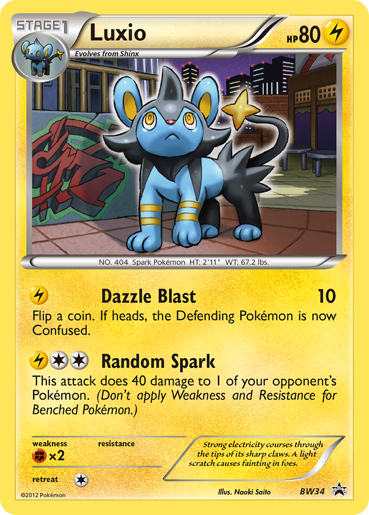 Luxio (BW34) [Black & White: Black Star Promos] | Arkham Games and Comics