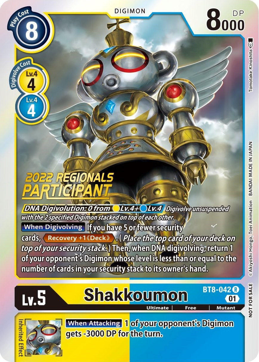 Shakkoumon [BT8-042] (2022 Championship Offline Regional) (Online Participant) [New Awakening Promos] | Arkham Games and Comics