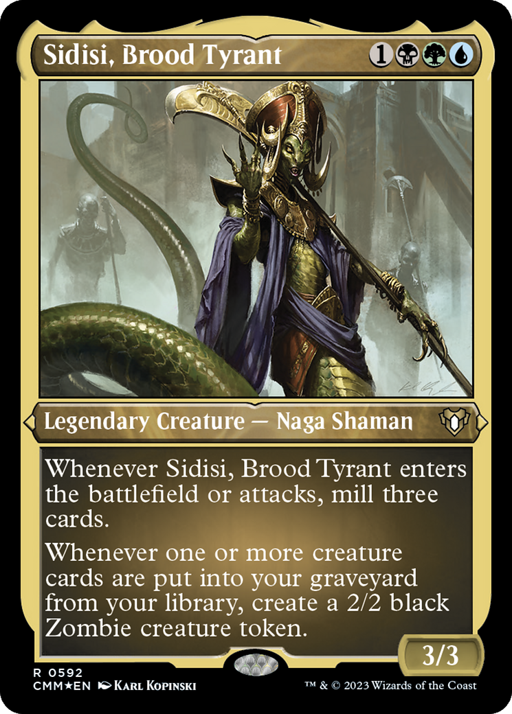 Sidisi, Brood Tyrant (Foil Etched) [Commander Masters] | Arkham Games and Comics