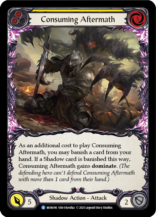 Consuming Aftermath (Yellow) [MON196] (Monarch)  1st Edition Normal | Arkham Games and Comics