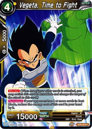 Vegeta, Time to Fight (Starter Deck - Rising Broly) [SD8-08] | Arkham Games and Comics