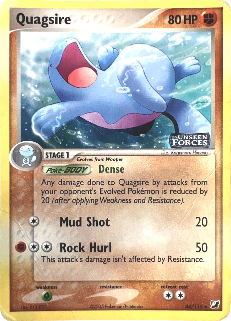 Quagsire (44/115) (Stamped) [EX: Unseen Forces] | Arkham Games and Comics