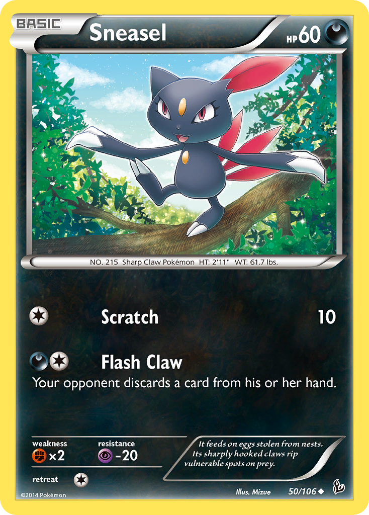 Sneasel (50/106) [XY: Flashfire] | Arkham Games and Comics