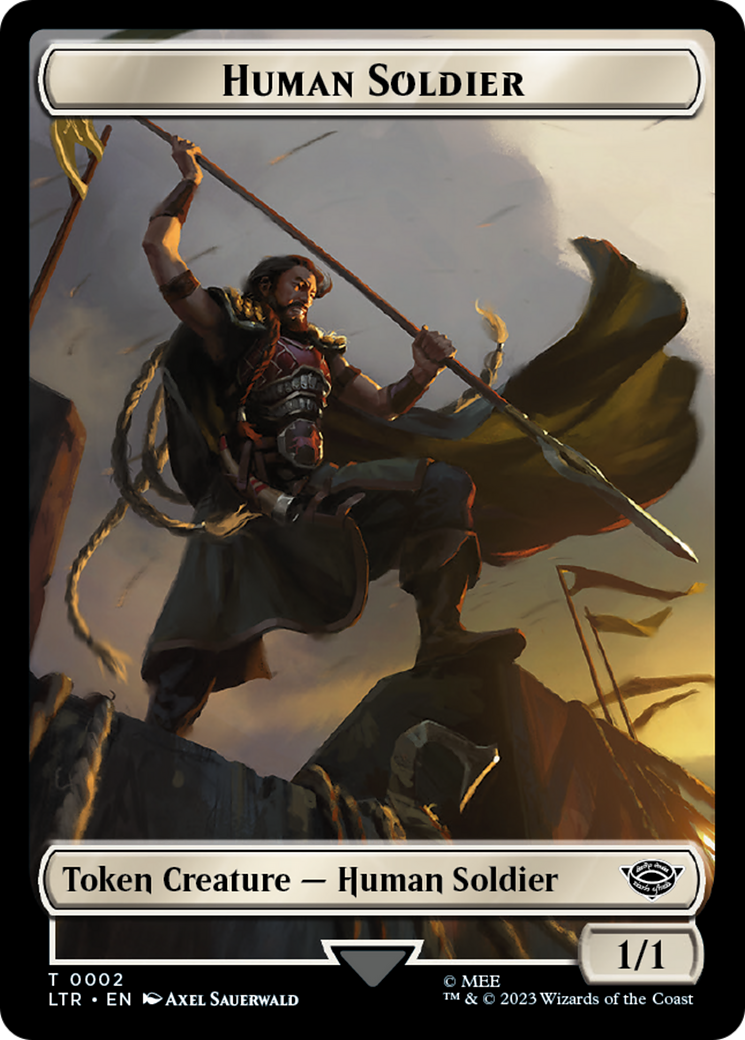 Food (11) // Human Soldier (02) Double-Sided Token [The Lord of the Rings: Tales of Middle-Earth Tokens] | Arkham Games and Comics