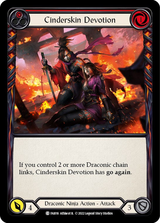 Cinderskin Devotion (Red) [FAI016] (Uprising Fai Blitz Deck) | Arkham Games and Comics